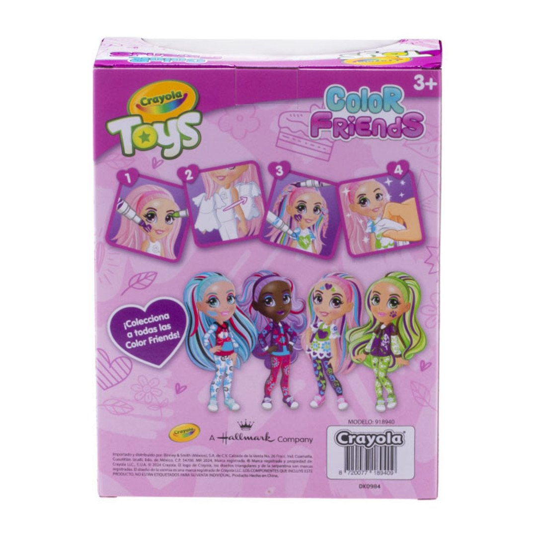 TOYS COLOR FRIENDS LAVENDER Back view