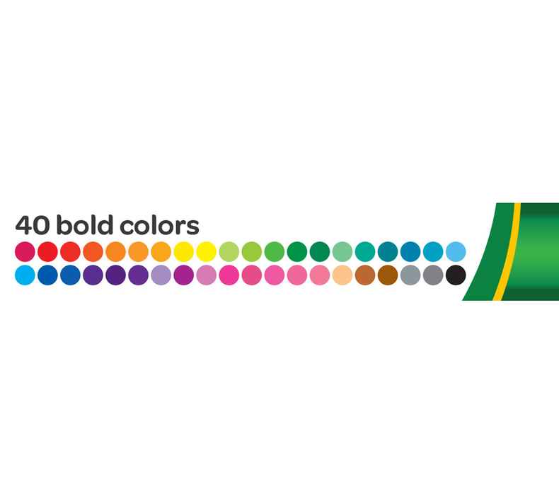 Ultra-clean markers, fine line, 40 count. 40 bold colors.