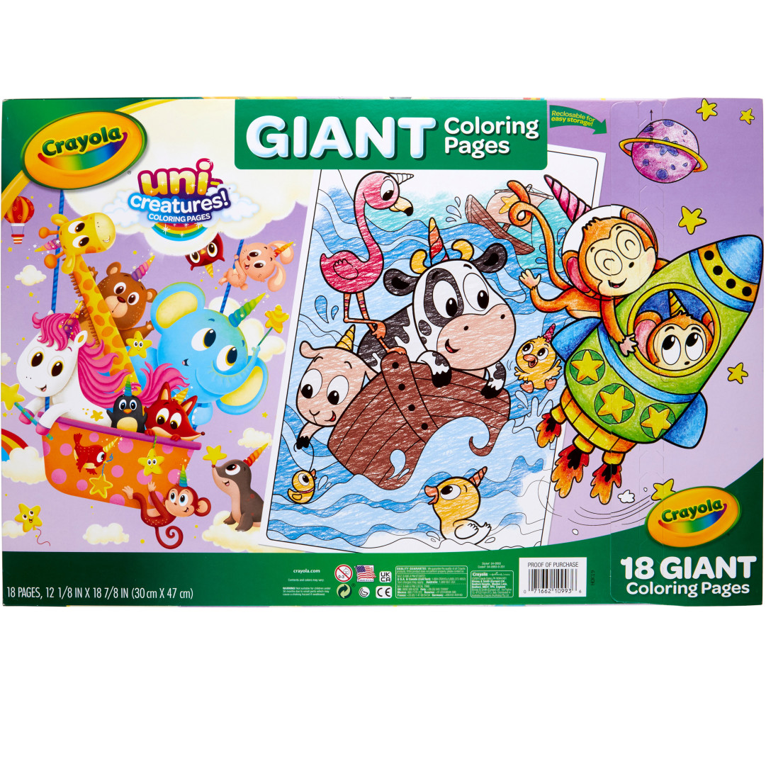 Giant Coloring Pages - Uni-Creatures Back view