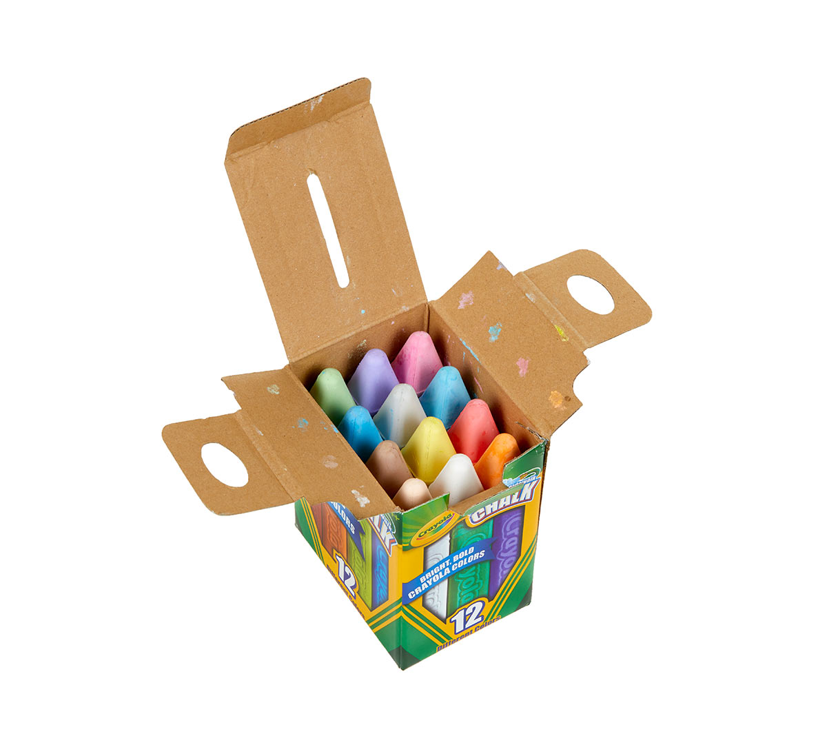 Washable Sidewalk Chalk, Box of 12 Colours