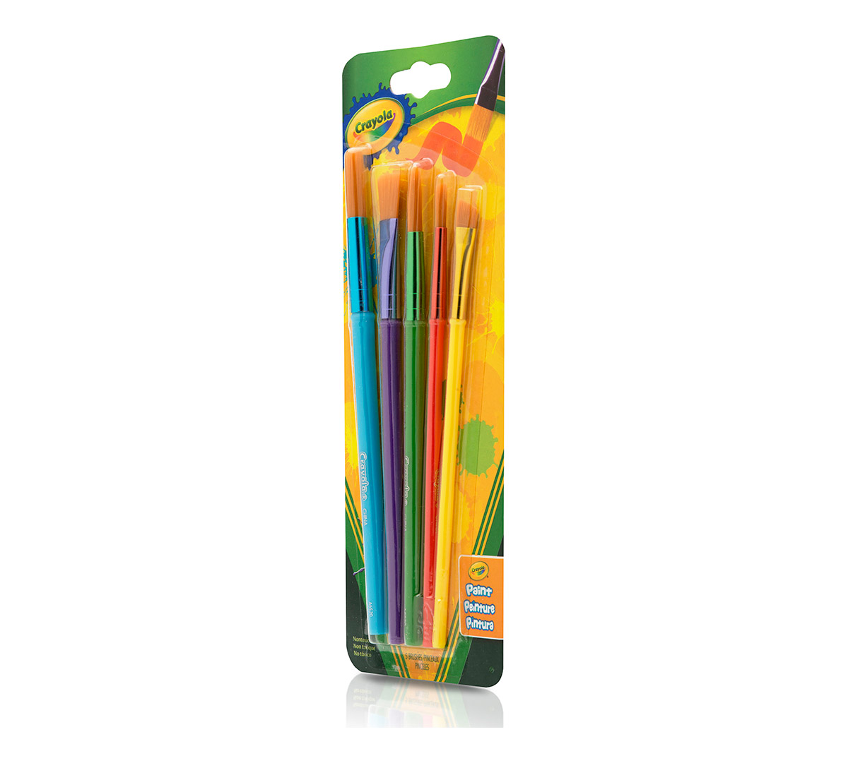 Arts & Crafts Brushes  5 Count