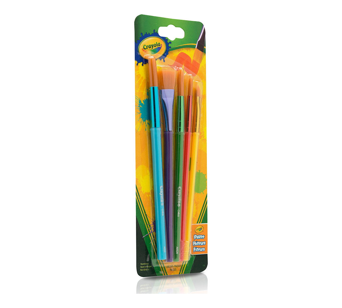 Arts & Crafts Brushes  5 Count