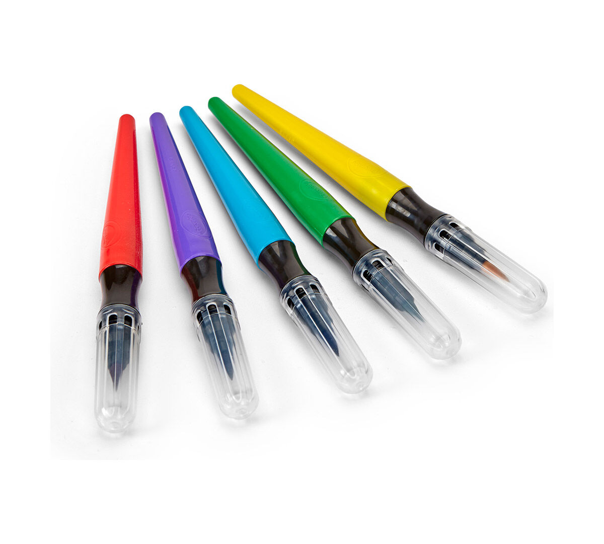 Paint brush pens, classic, 5 count, contents.