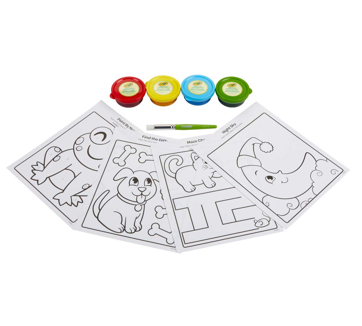 Washable Spill Proof Paint Kit Activity Pages and Paint