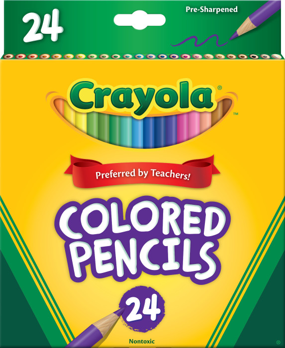 24ct Full Size Coloured PencilsFront view