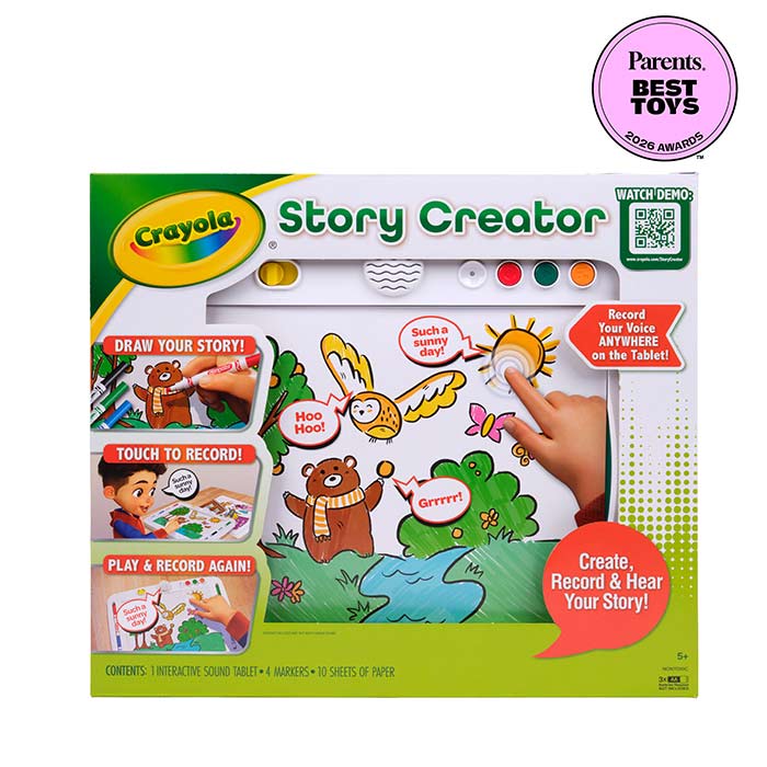 Story Creator front view with 2026 parent's award seal.