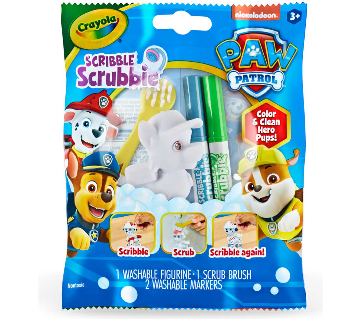Scribble Scrubbie Paw Patrol  1 count. Rocky packaging front view.