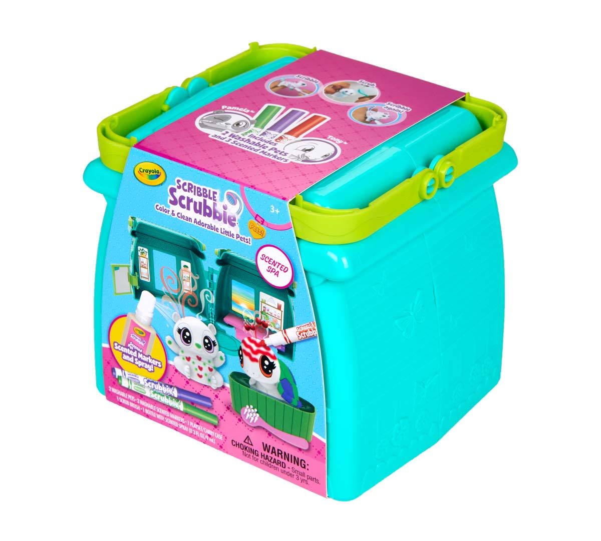 Scribble Scrubbie Scented Spa Set top and front view