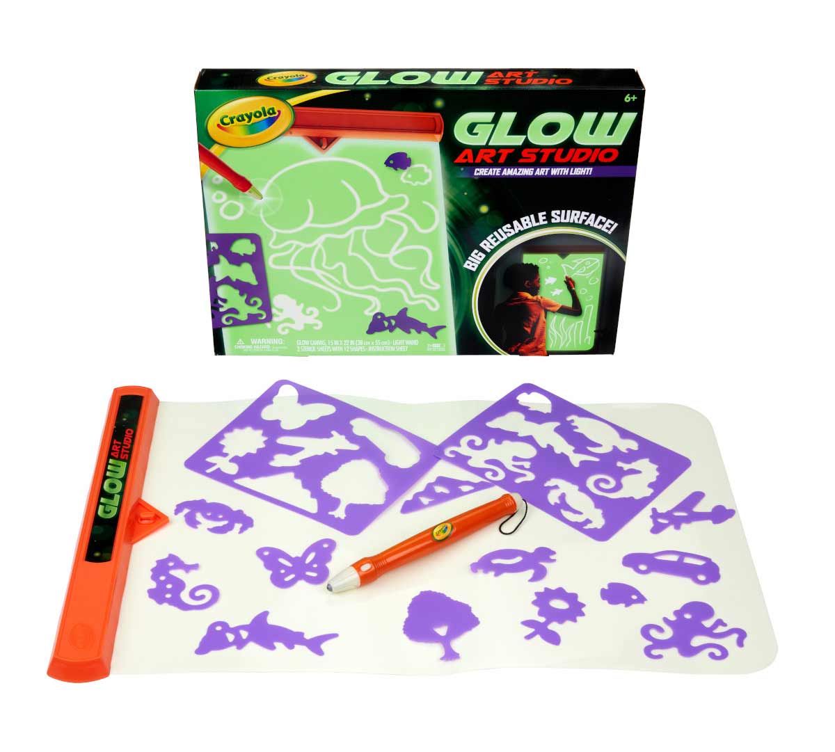 Glow Art Studio packaging and contents