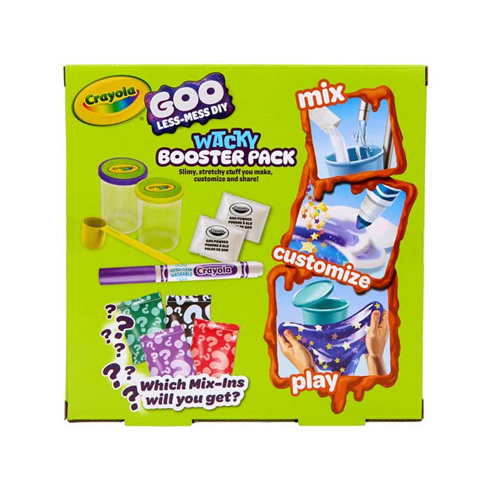 Crayola Goo Wacky Booster Pack back view.
