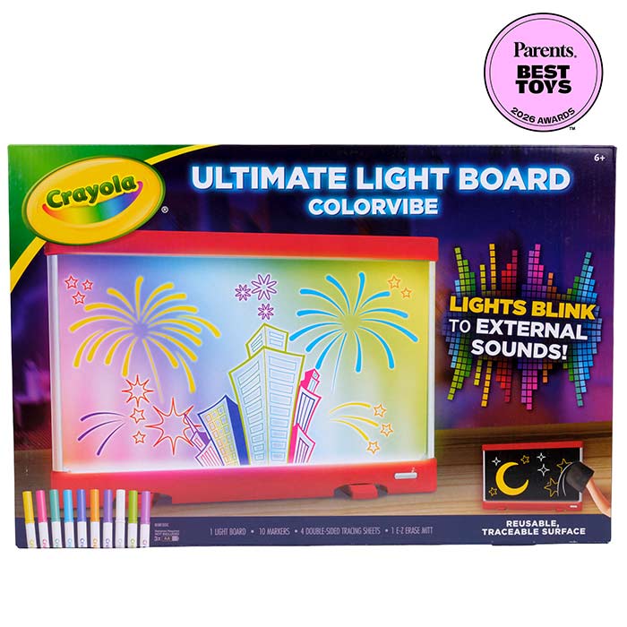 Ultimate Light Board ColorVibe, red front view with 2026 parent's award seal.