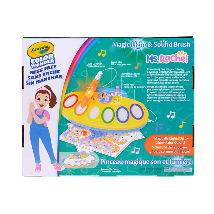 Color Wonder Magic Light & Sound Brush, Ms. Rachel back view.