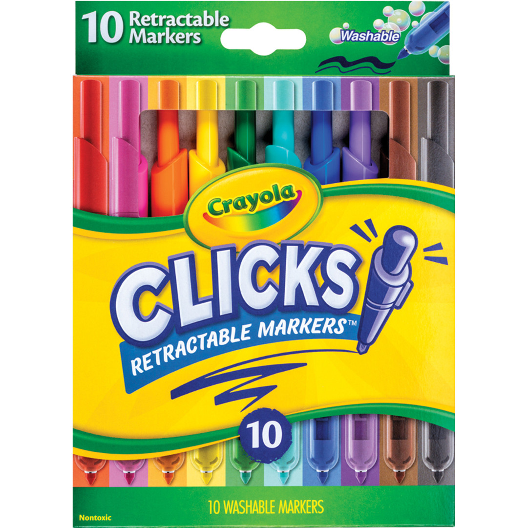 Crayola® 10 Clicks Retractable Marker Front view.