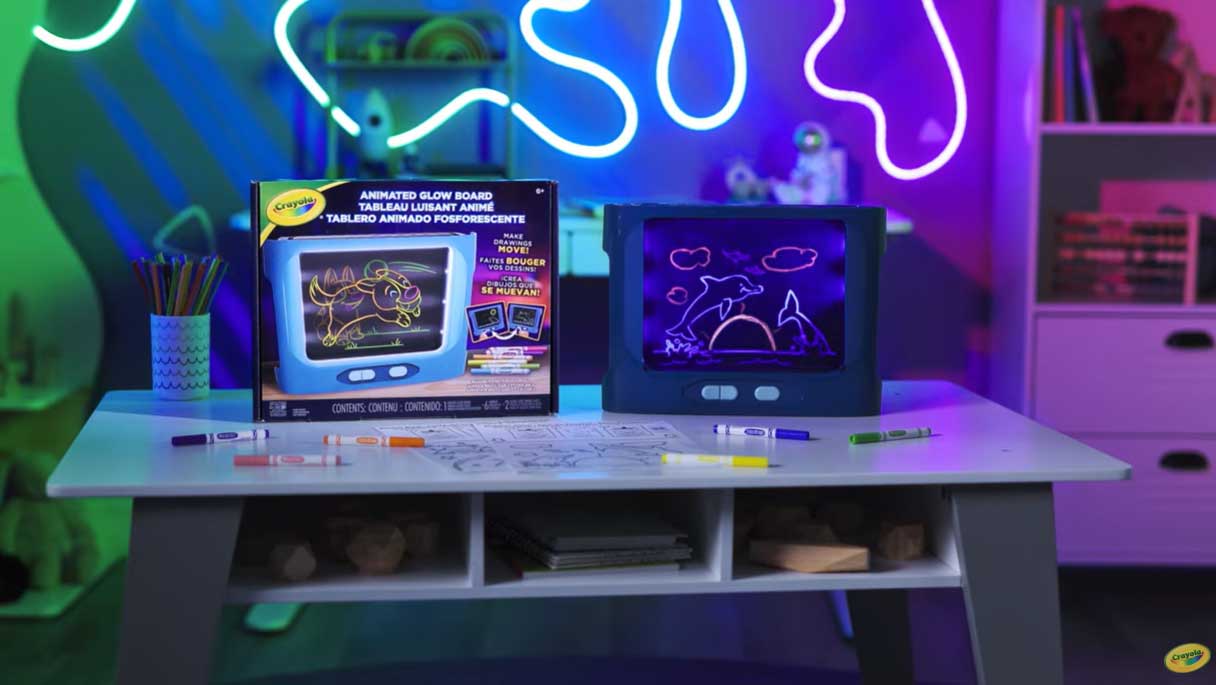 Animated glow board product demo video
