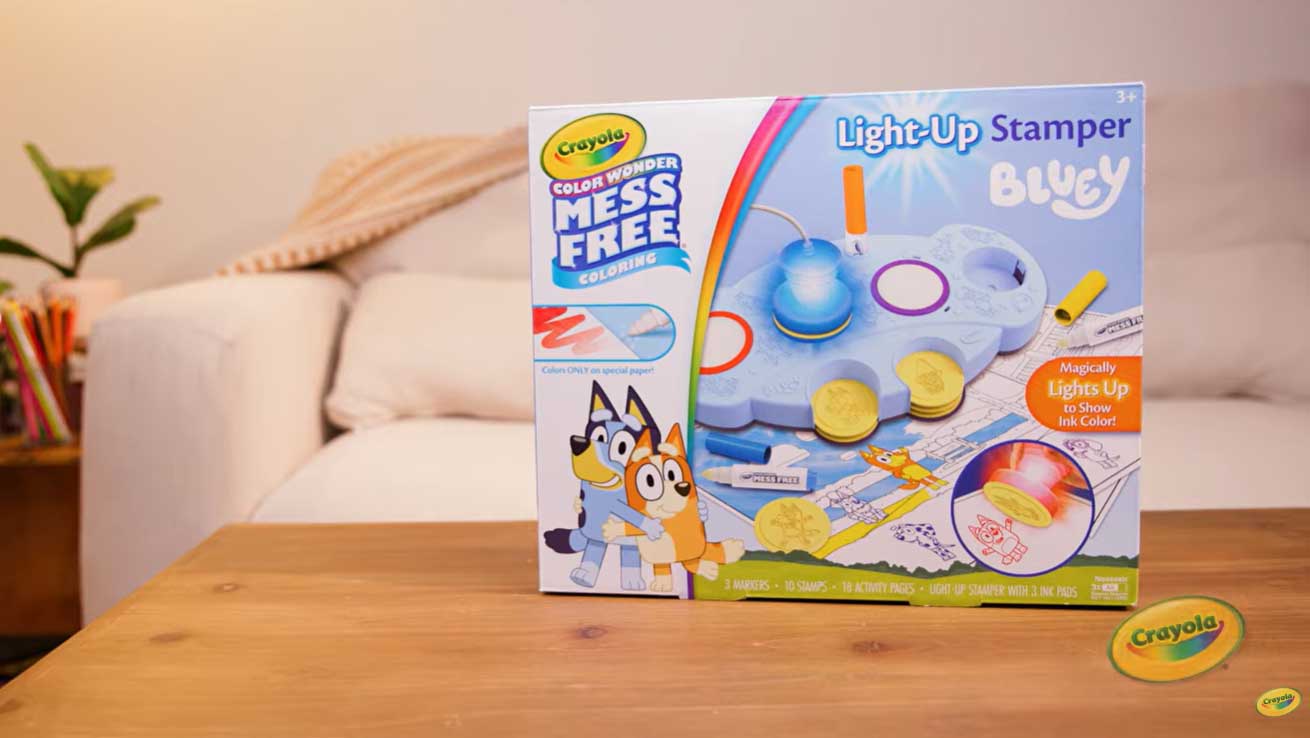 Bluey Light Up Stamper product demo videl