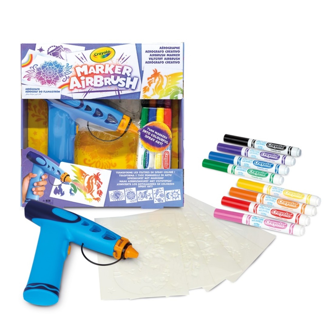 Crayola Marker Airbrush packaging and contents.