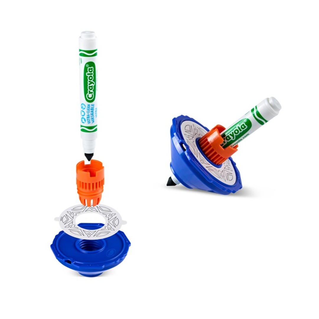 Colourwhirls Single set contents. Top and maker assembly and together