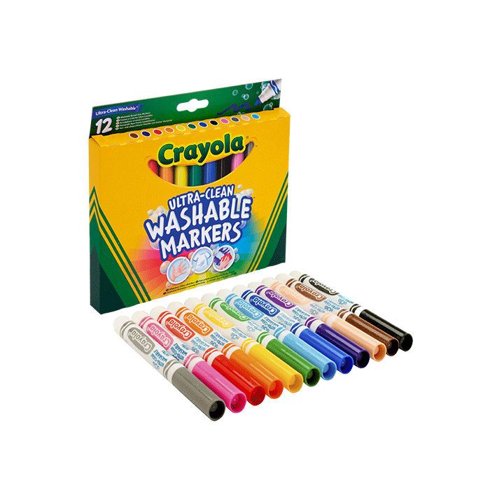 Ultra Clean Washable Markers 12ct Back to School Feature