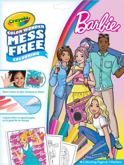 Color Wonder Barbie Mess-Free Colouring Set Front view