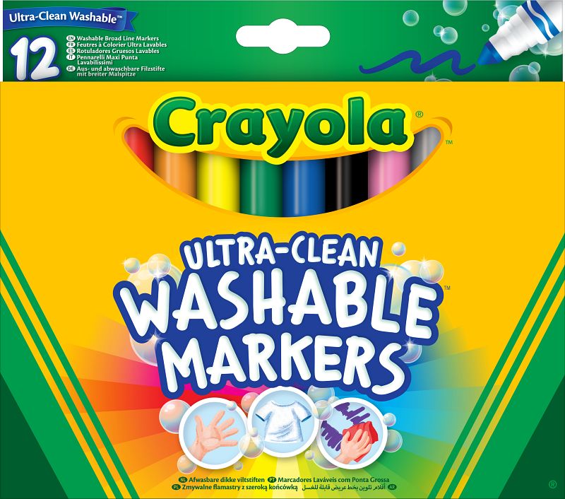 Pennarelli Crayola Ultra Clean Washable, 12 ct, Vista frontale