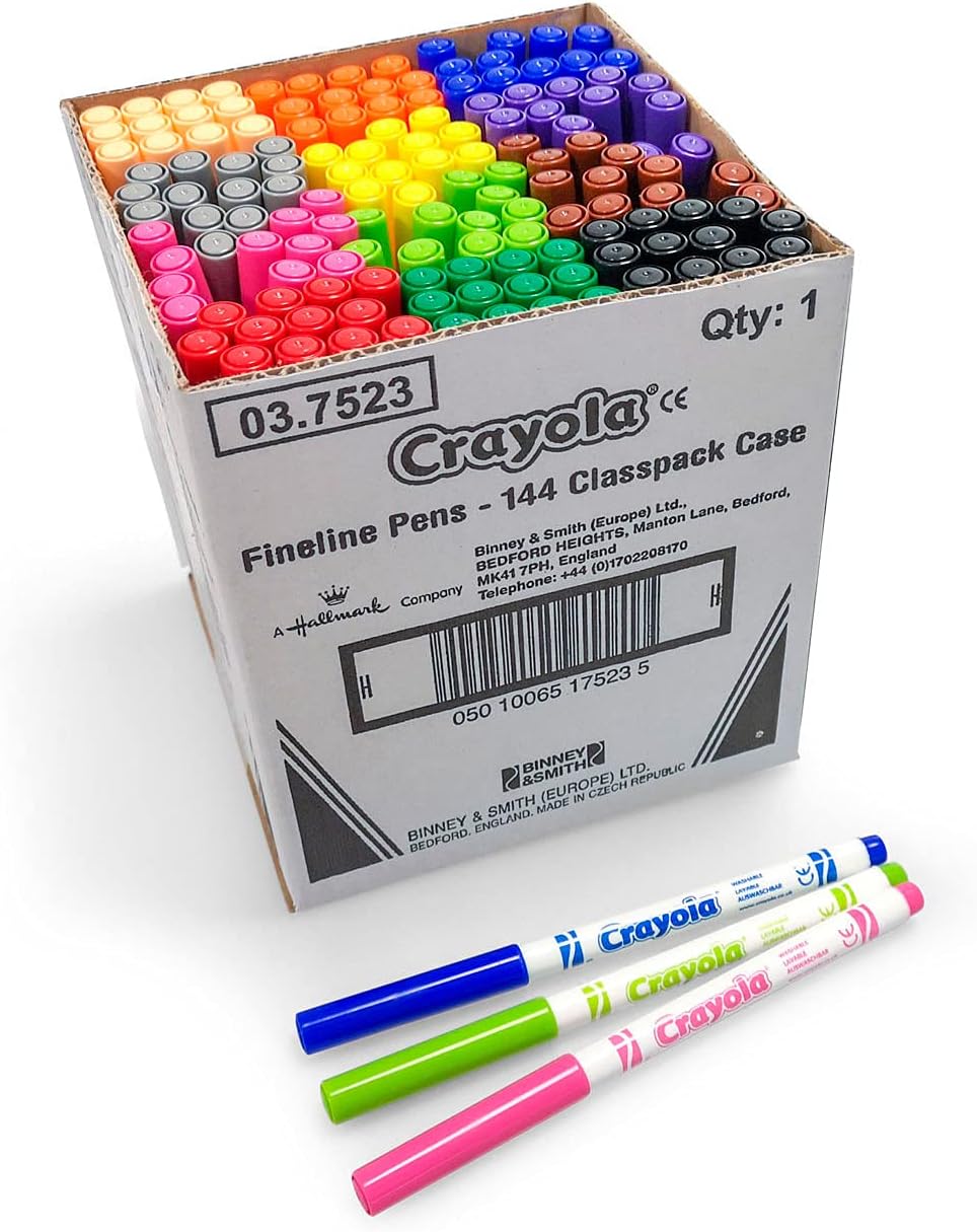 Super Tips Classpack 144 Markers Packaging and inside