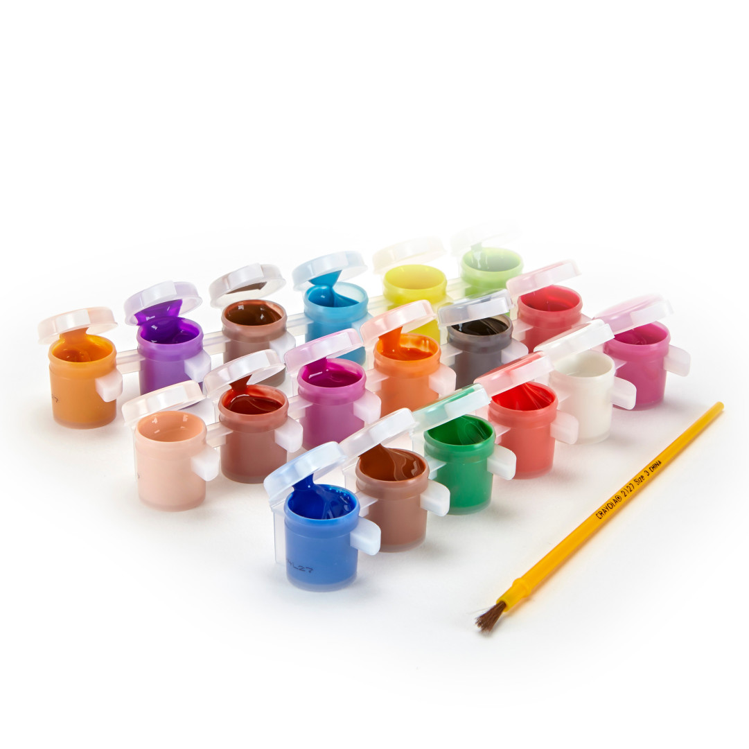 Washable Paints, 18 Colours contents